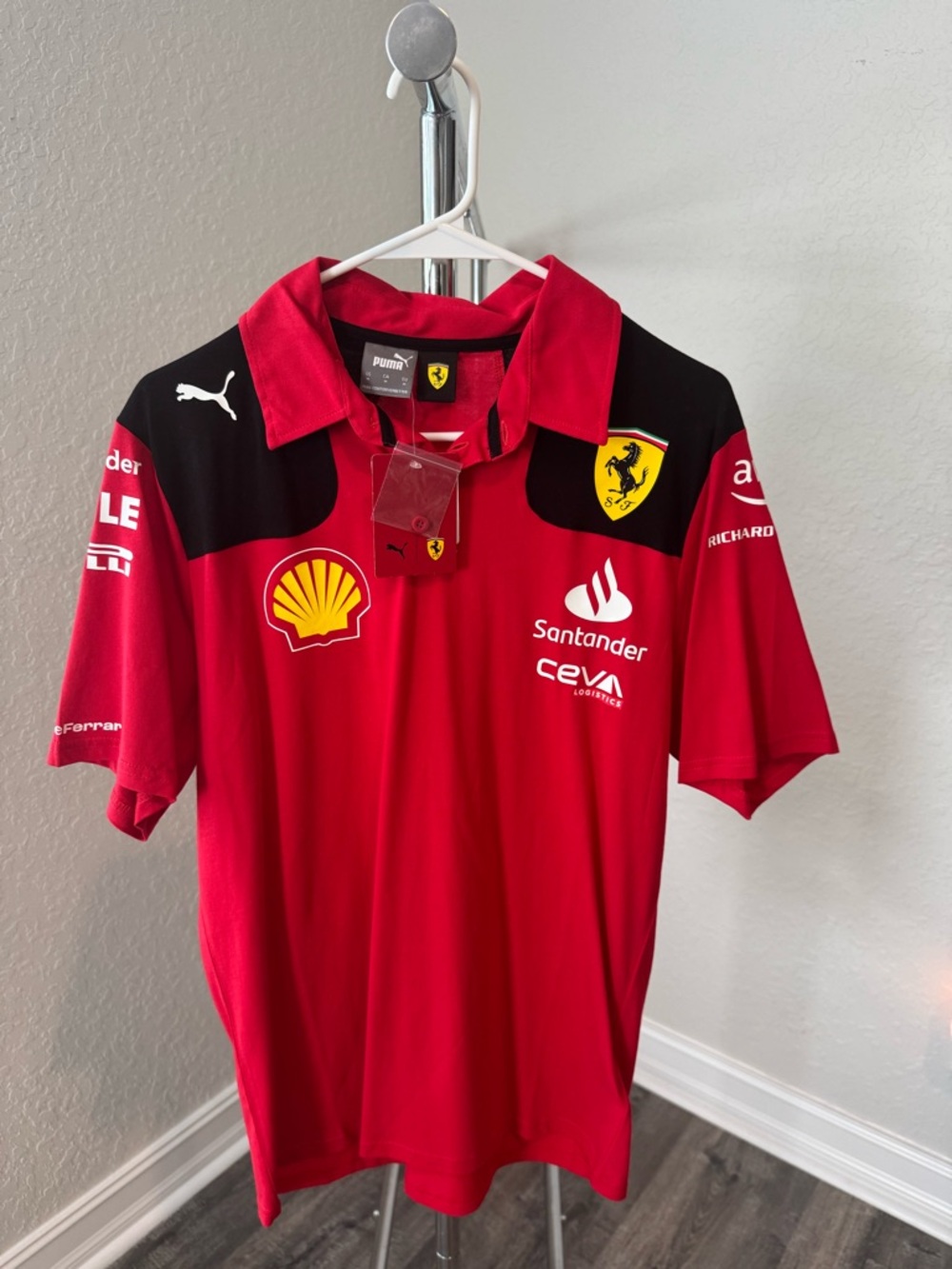 Puma Red and Black Ferrari Team Polo